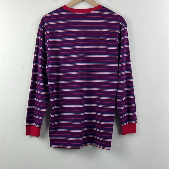 Odd Future OFWGKTA Stripes Purple Red Long Sleeve Crewneck Top Womens Size L - Picture 2 of 7